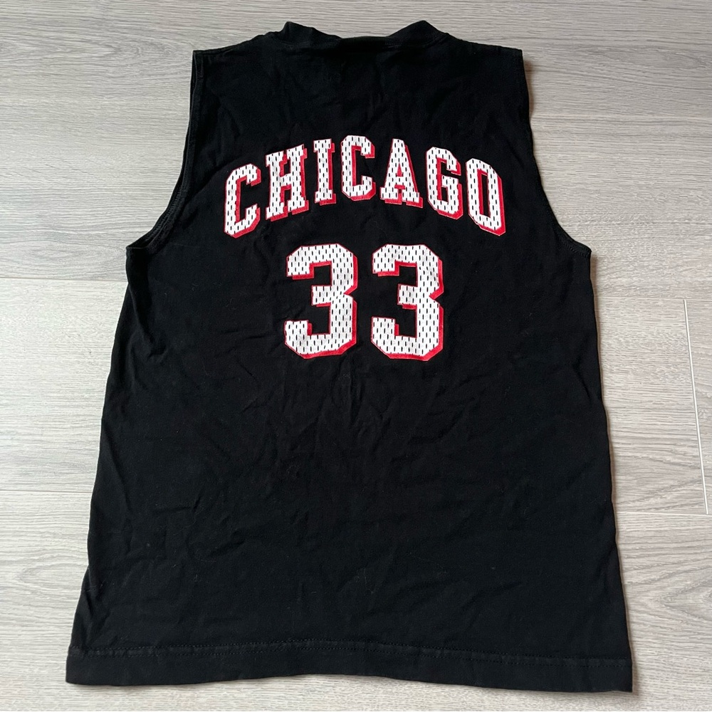 Pro Player Vintage Chicago Bulls Scottie Pippen 33 Black Sleeveless Shirt